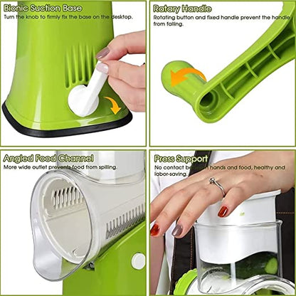 Manual Vegetable Cutter Slicer Kitchen Roller Gadgets Tool Vegetable Chopper Round Slicer Graters