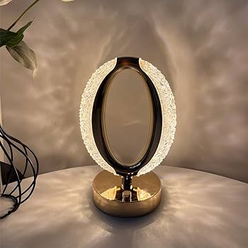 Crystal Glow Oval Lamp